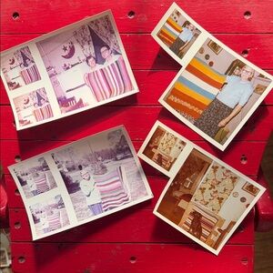 Vintage Photos of Women holding their crocheted and knitted creations